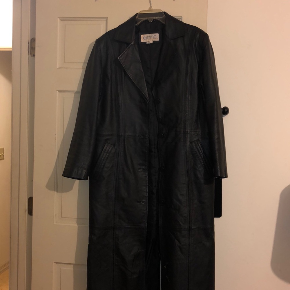 100% Genuine Leather Trench Coat